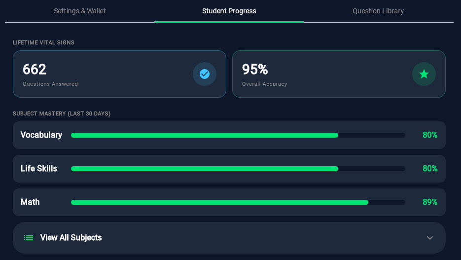Student Progress UI