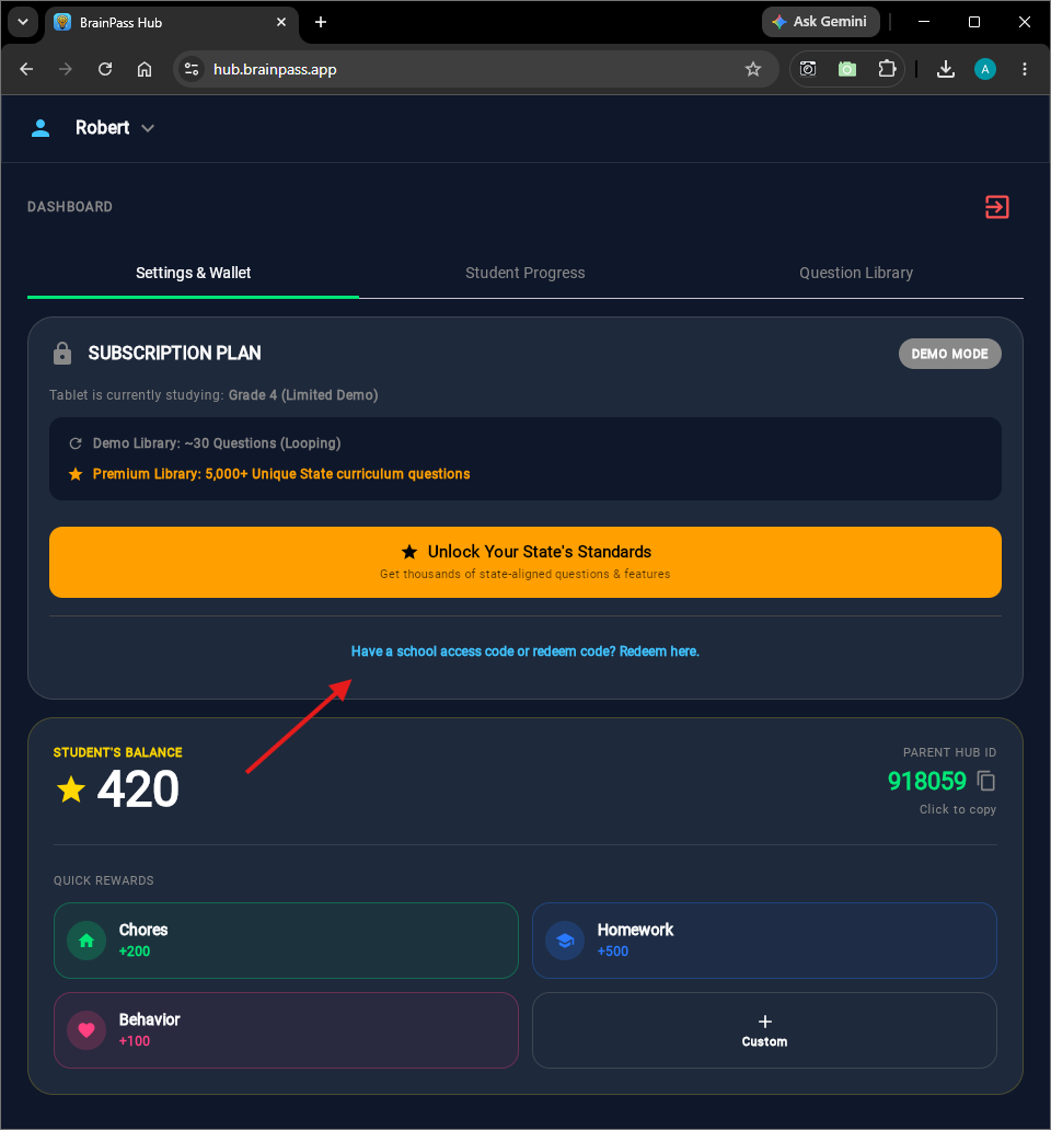 Dashboard Click View